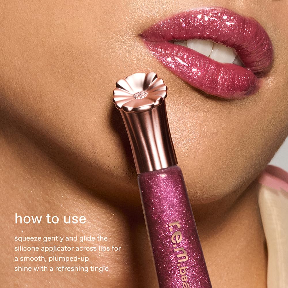 r.e.m. beauty gloss styled in evening makeup scene for wearable glam