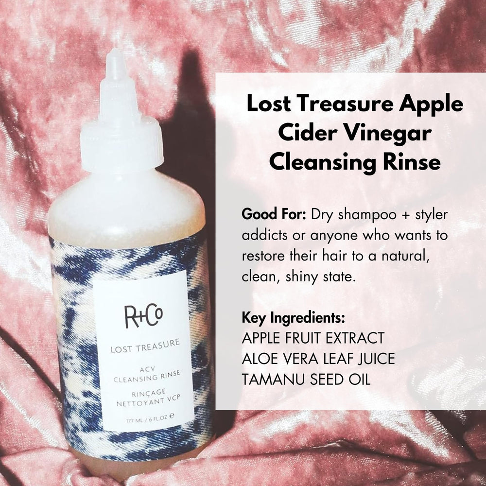 R+Co apple cider foam texture close-up demonstrating lightweight concentrate and cleansing action