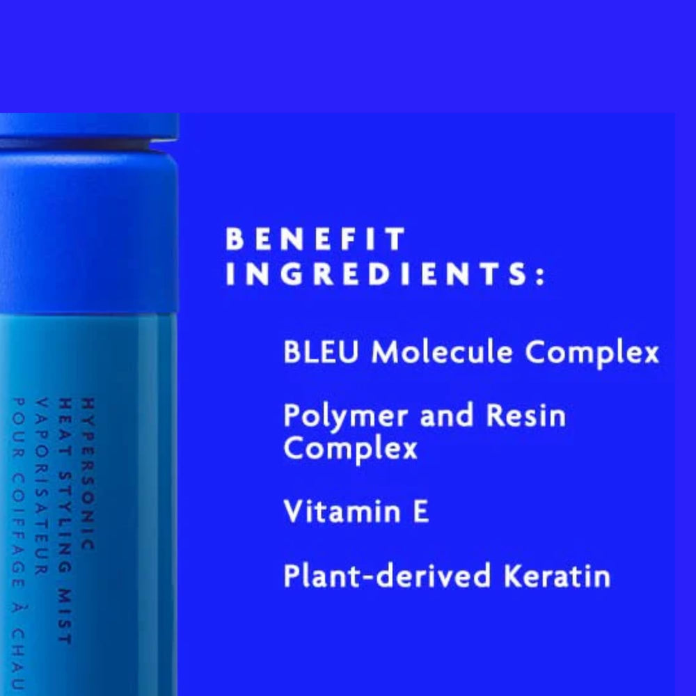 R+Co Hypersonic close-up of label highlighting vegan, paraben-free benefits