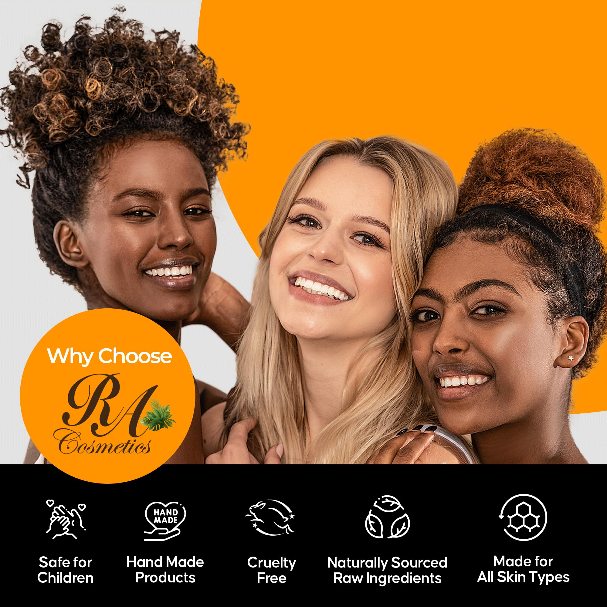 RA COSMETICS drop of oil in palm showing fast absorption and shine boost