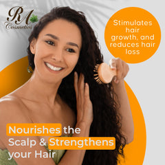 RA COSMETICS scalp massage using paste to show nourishment and improved manageability