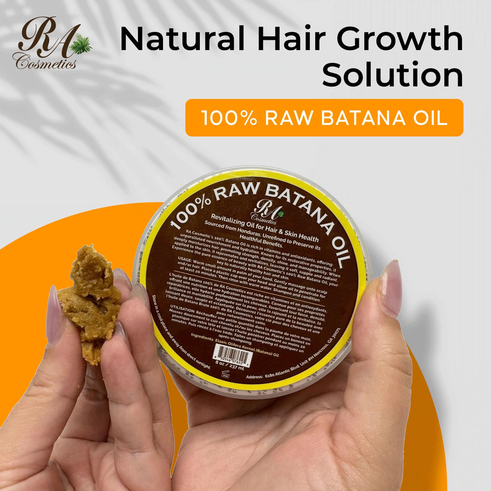 RA COSMETICS pouring oil close-up showing rich batana texture for deep moisture