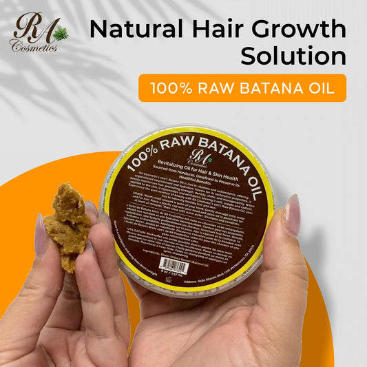RA COSMETICS pouring oil close-up showing rich batana texture for deep moisture