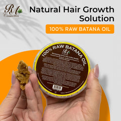 RA COSMETICS pouring oil close-up showing rich batana texture for deep moisture