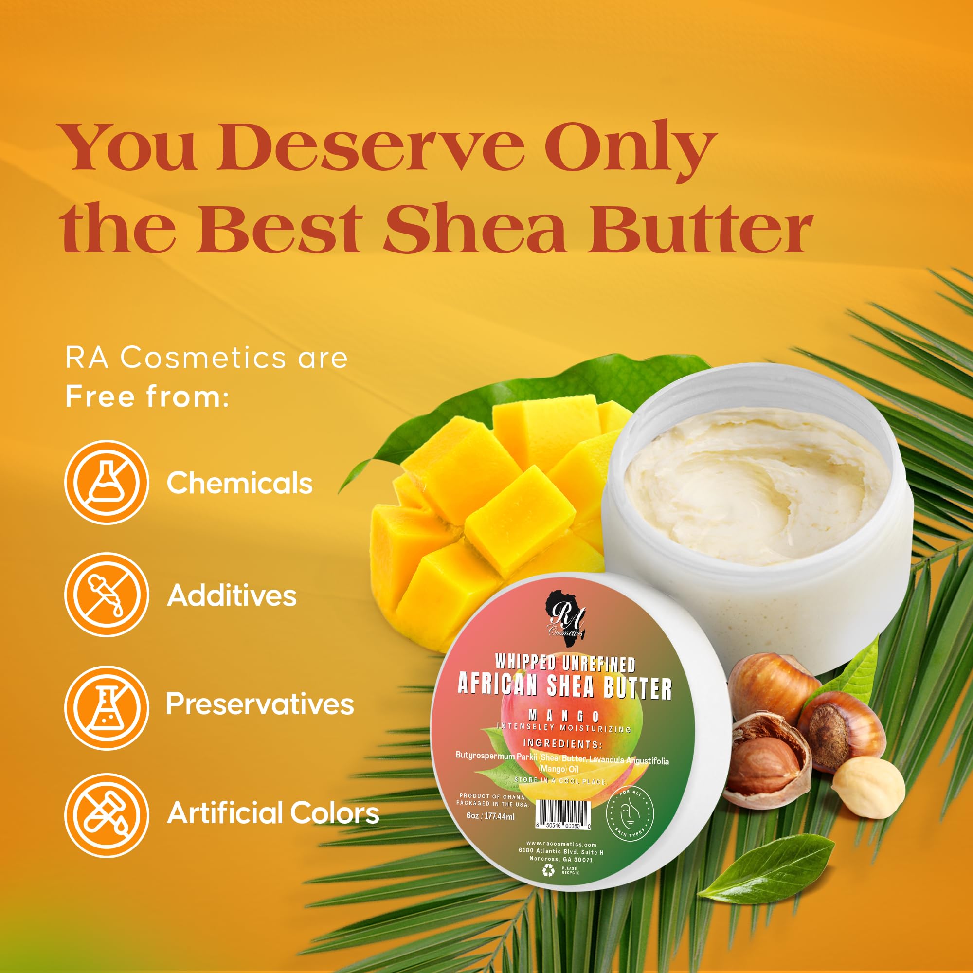 RA COSMETICS open jar whipped texture melting for easy skin absorption