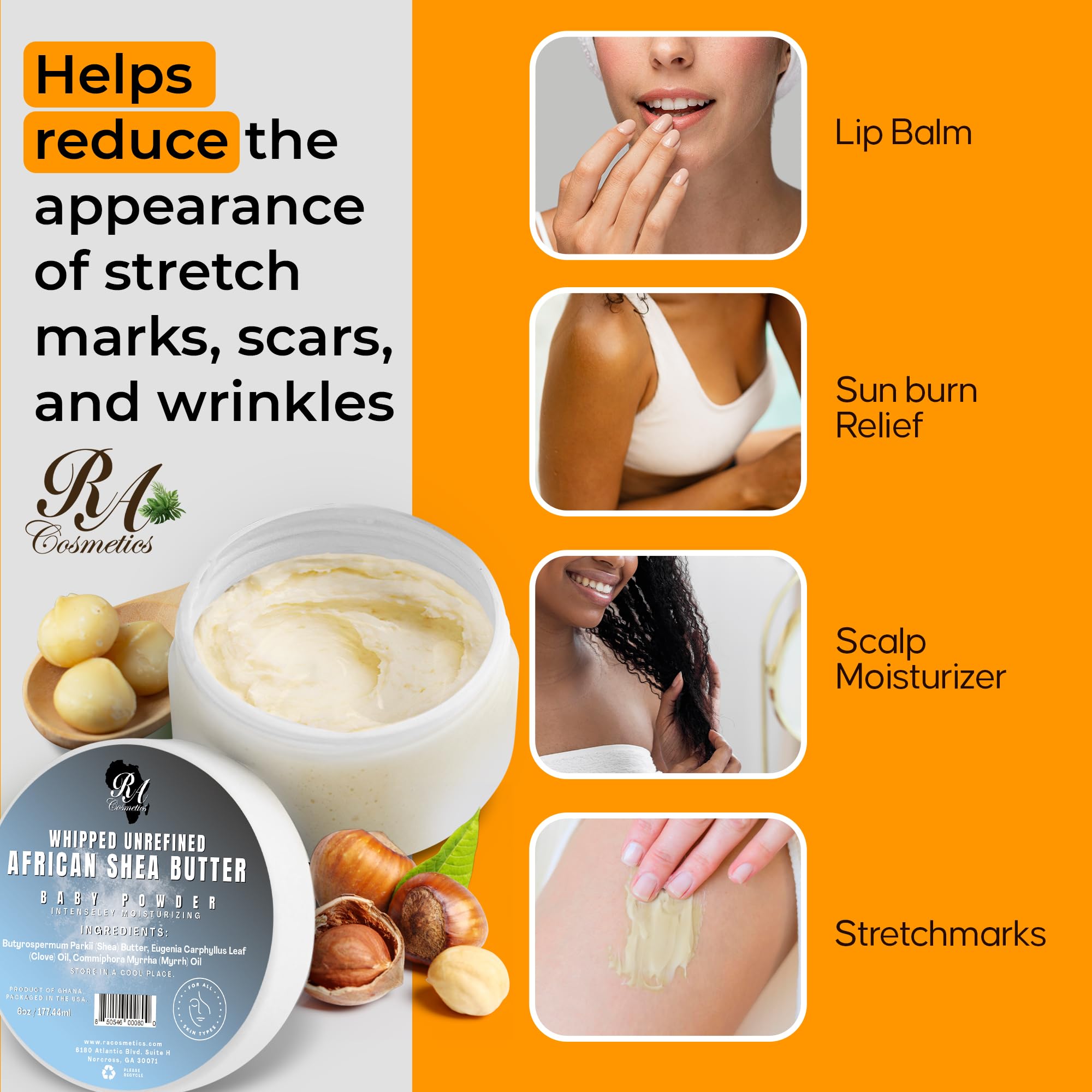 RA COSMETICS moisturizing dry elbows and heels for softer skin results
