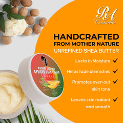 RA COSMETICS scoop of butter demonstrating smooth spreadable consistency