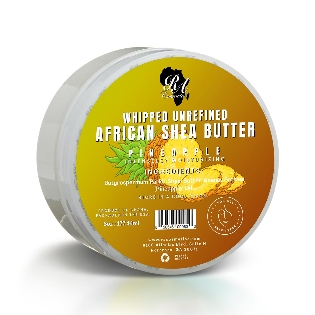 RA COSMETICS jar front view showcasing product and clean branding benefit hydration