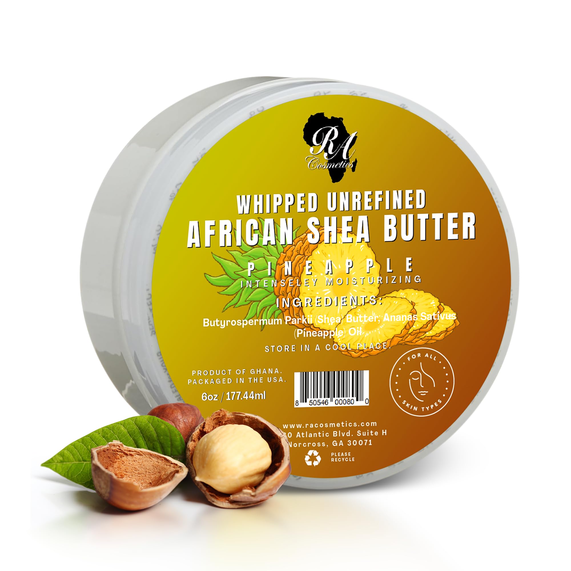 RA COSMETICS whipped texture close-up showing creamy butter for easy absorption