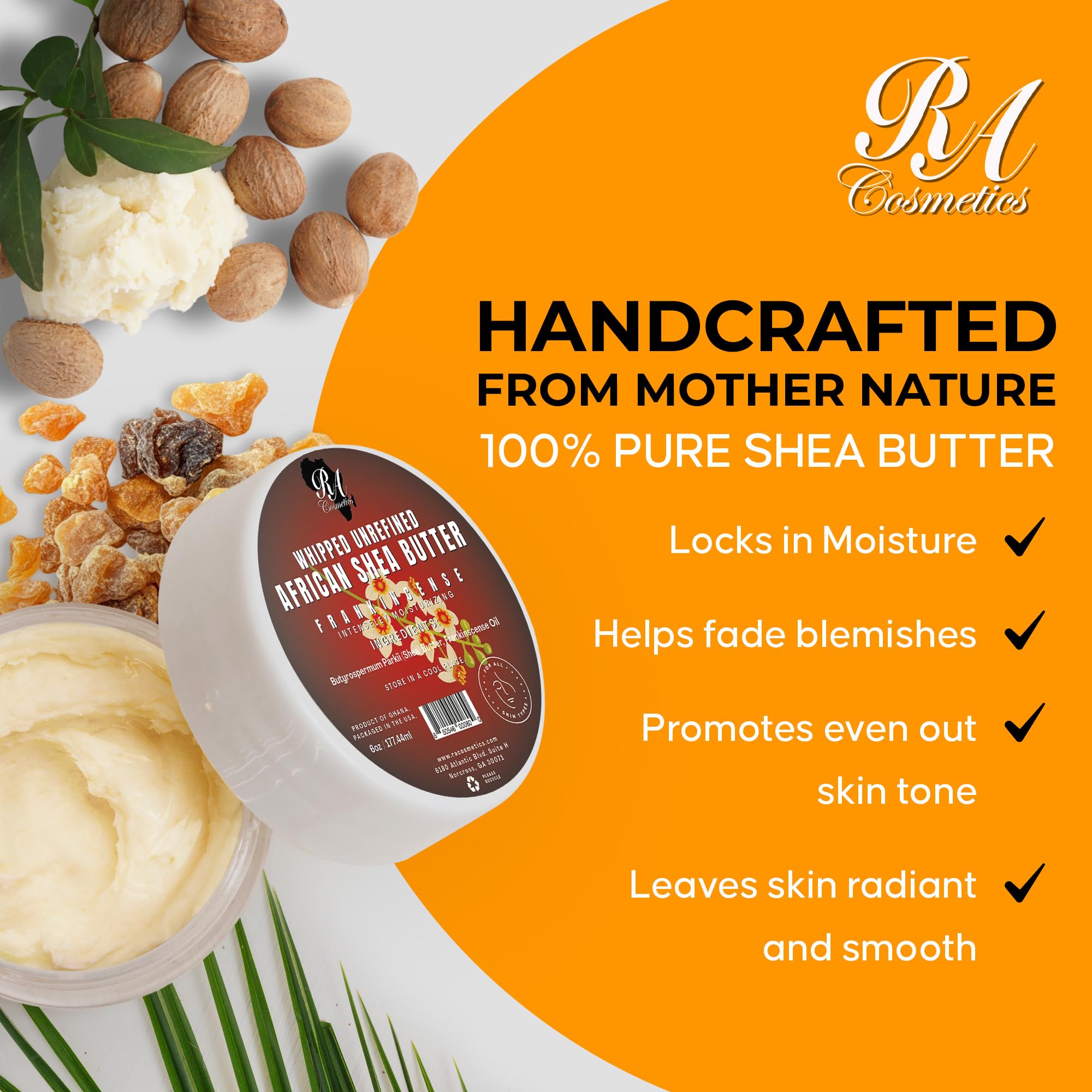 RA COSMETICS applied to palm demonstrating easy absorption and moisturization