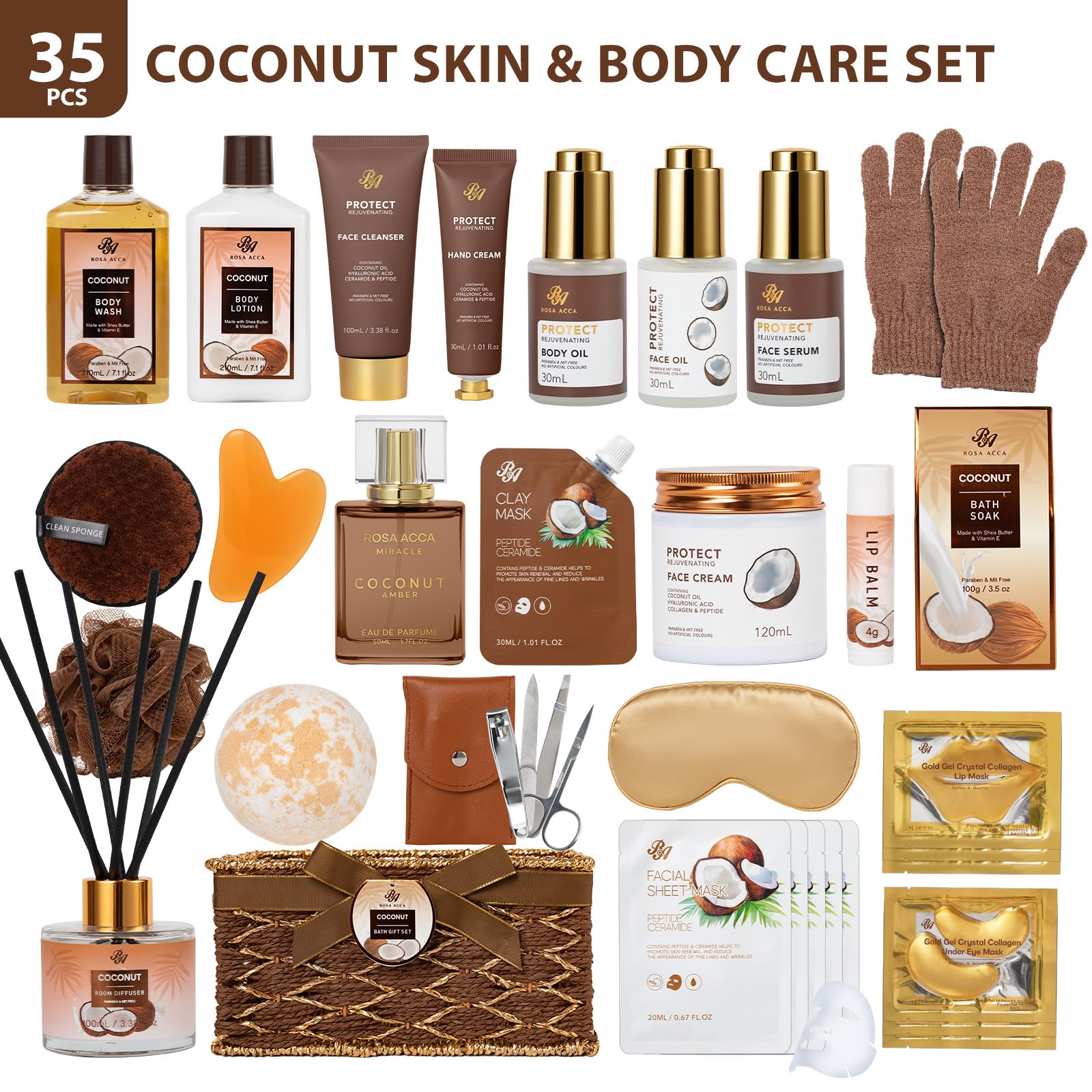 RA ROSA ACCA product layout flatlay showing variety and convenient routine