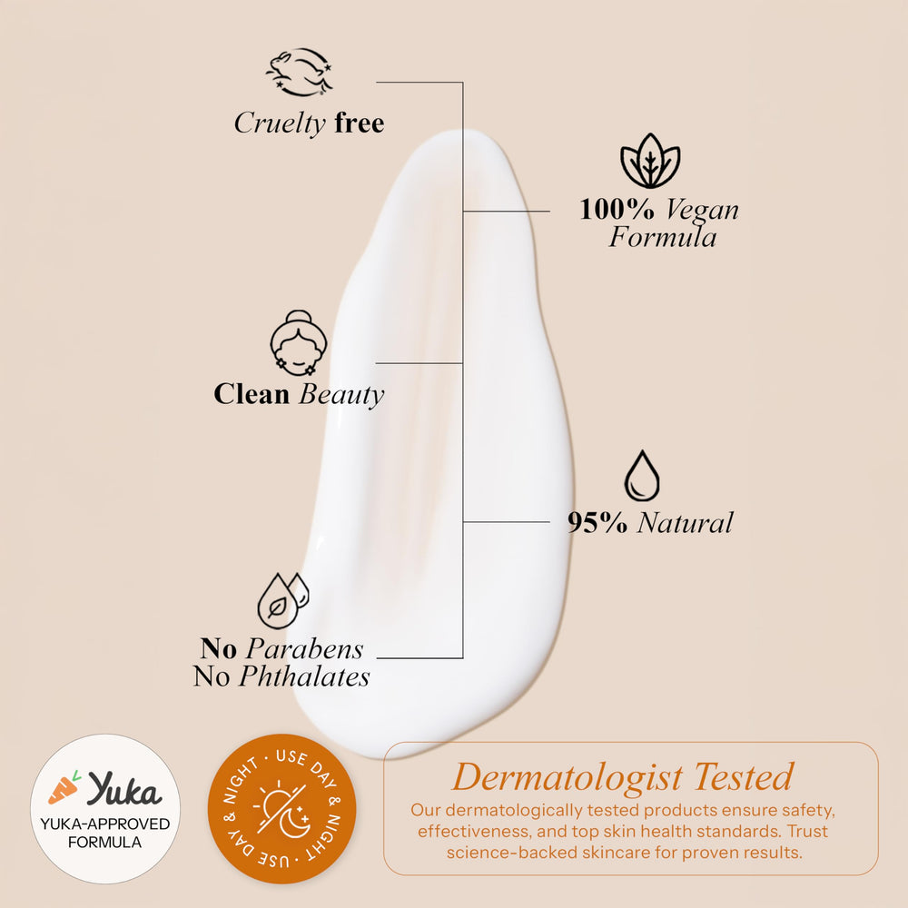Radiant Aura ingredient label detail emphasizing clean, natural formulation