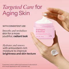 Radiant Aura open jar revealing smooth cream and encapsulated retinol beads