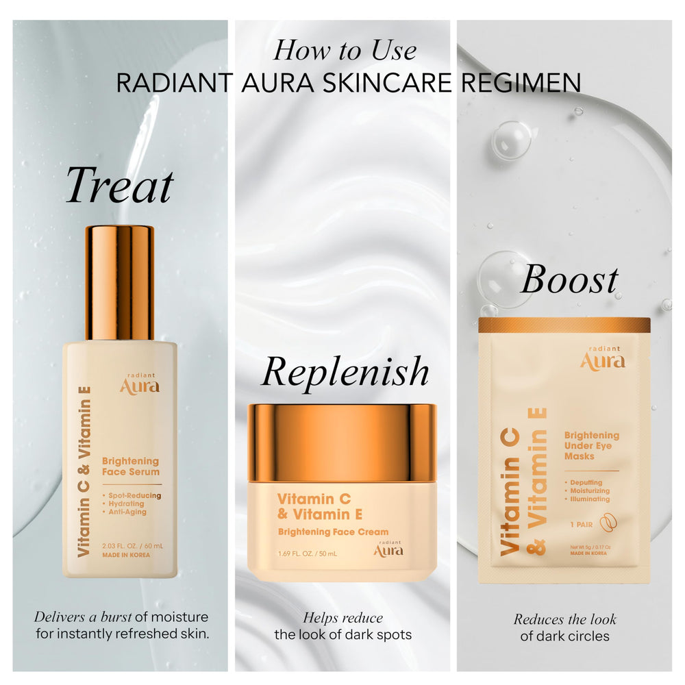 Radiant Aura on bathroom vanity in lifestyle scene suggesting daily ritual