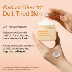 Radiant Aura moisturizer in hand showing product size and travel-friendly benefit