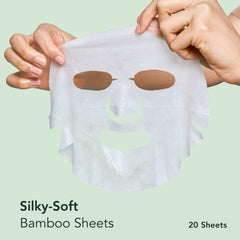 Rael bamboo mask closeup texture showing soft fibers for better serum absorption