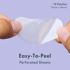 Rael close-up of patch texture showing hydrocolloid absorbency