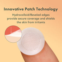 Rael hydrocolloid patch applied on skin providing discrete protection