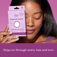 Rael patches under light makeup demonstrating discreet wear