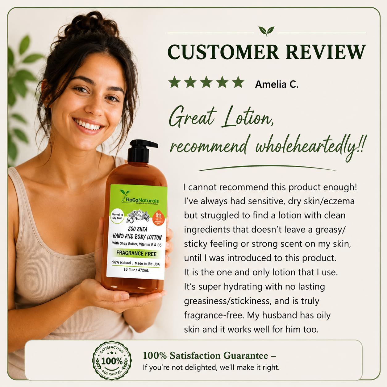 RaGaNaturals label close-up showing transparent ordered ingredient list for cleaner choice