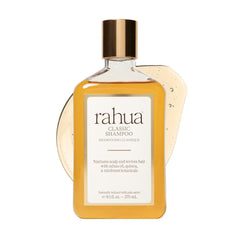 Rahua classic shampoo front bottle showing clean design and brand benefit