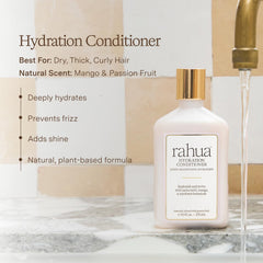 Rahua creamy conditioner texture highlighting slip for detangling