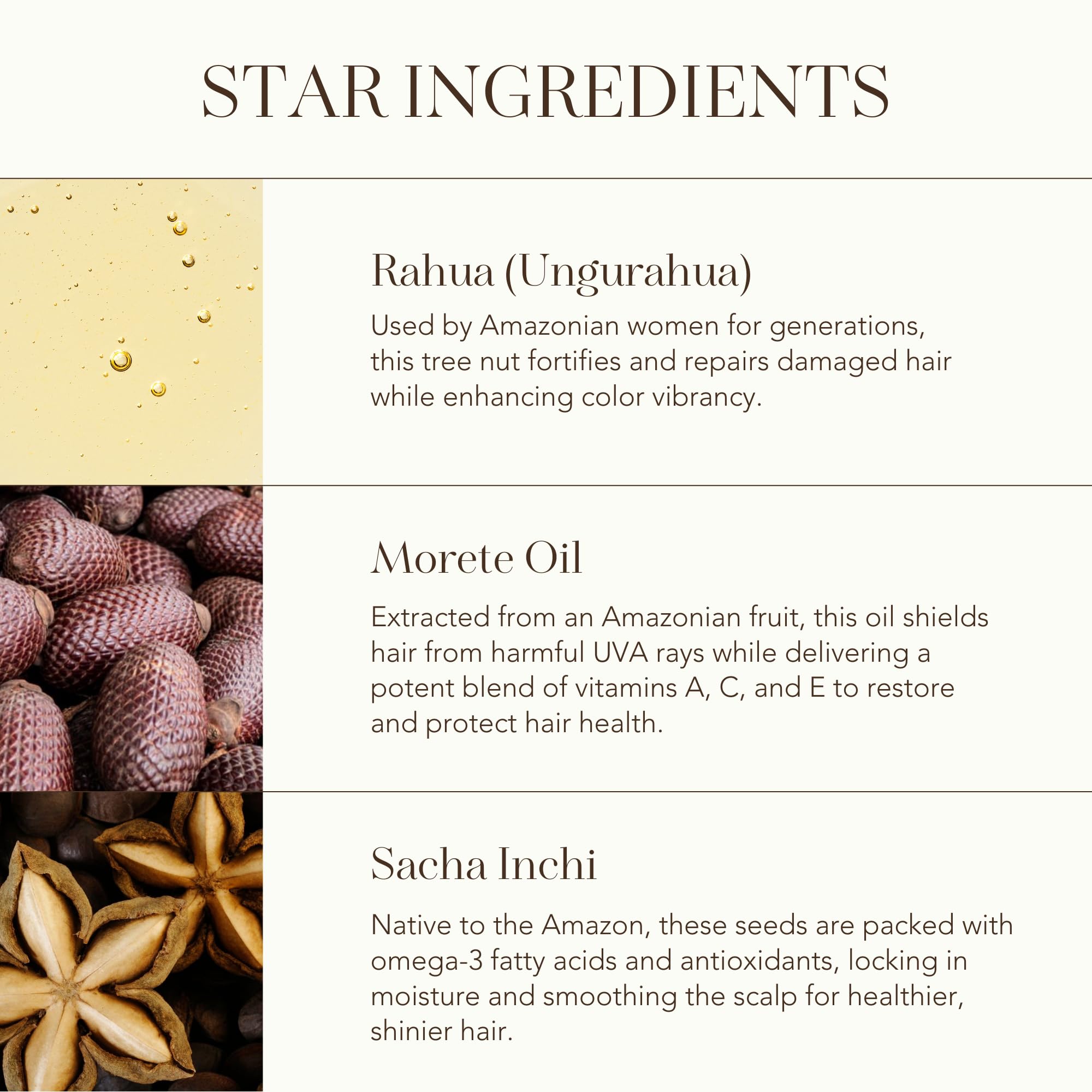 Rahua being applied to hair ends to reduce split ends and strengthen strands