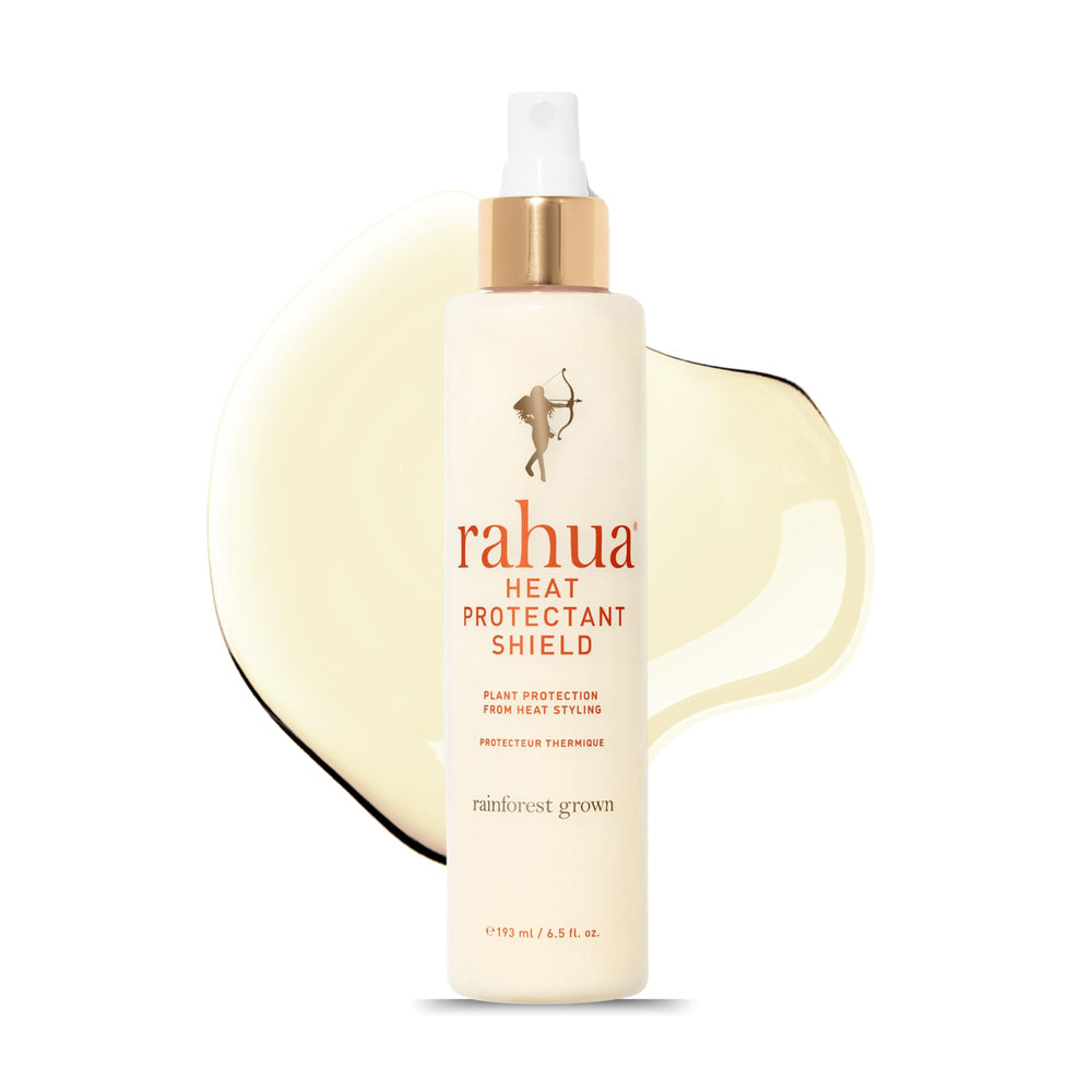Rahua front packaging showing heat protectant and natural benefits