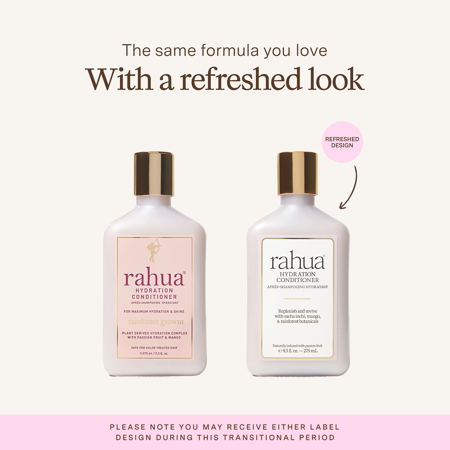Rahua label close-up showing ingredients and ethical sourcing benefits