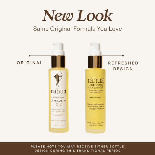 Rahua oil texture close-up drop highlighting quick absorption and shine