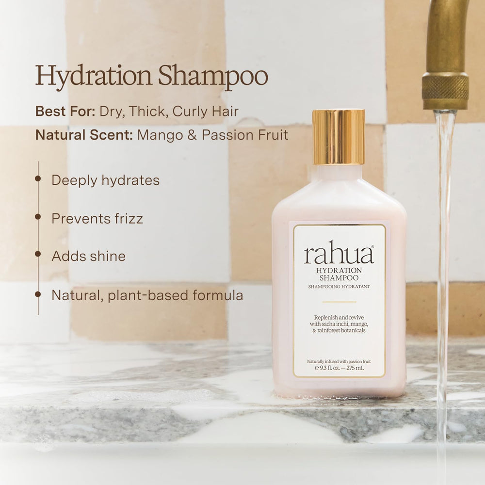 Rahua creamy shampoo texture close-up demonstrating rich moisturizing lather