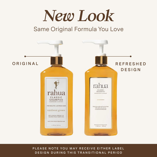 Rahua shampoo lather on hair while massaging scalp showing gentle cleanse and moisturized results