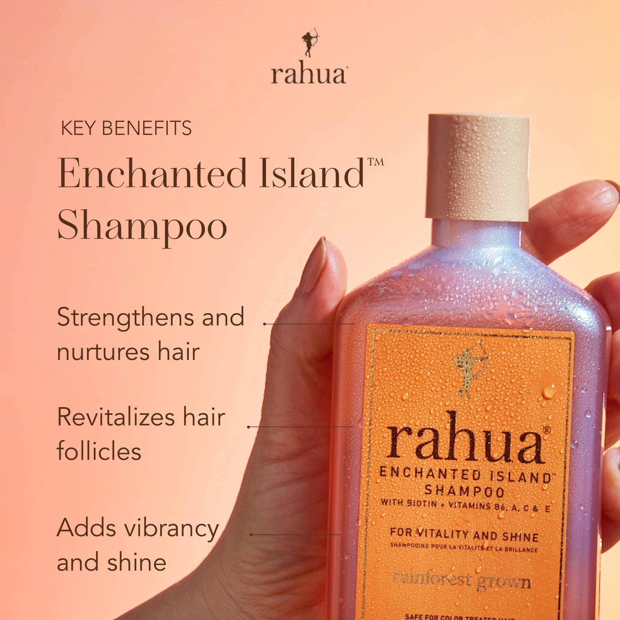 Rahua shampoo lather close-up demonstrating gentle cleansing