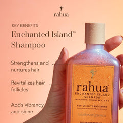 Rahua shampoo lather close-up demonstrating gentle cleansing