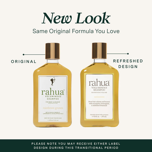 Rahua shampoo lathering from pump demonstrating gentle foam and light cleansing benefit