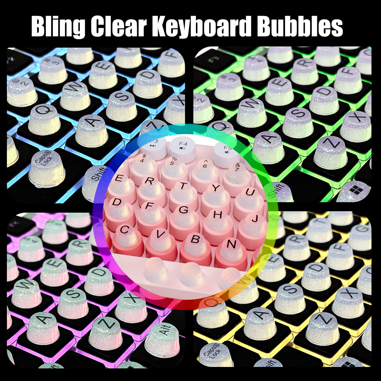 Raised Button hand next to keycaps for size and scale clarity