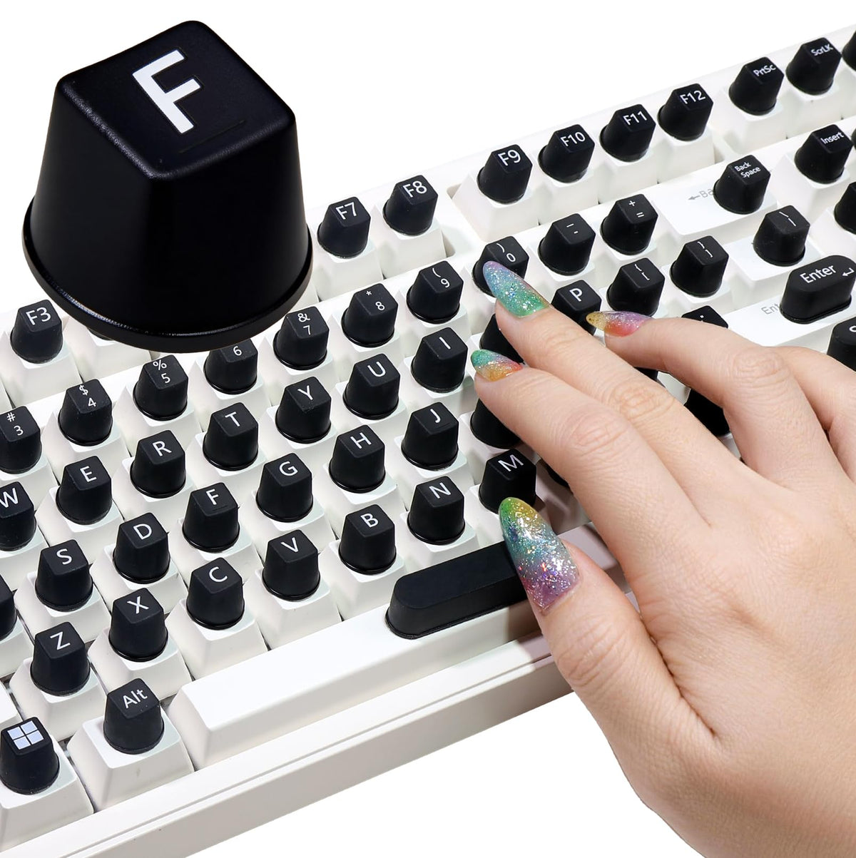Raisetip front packaging showing 130-piece kit and black keycaps for protection