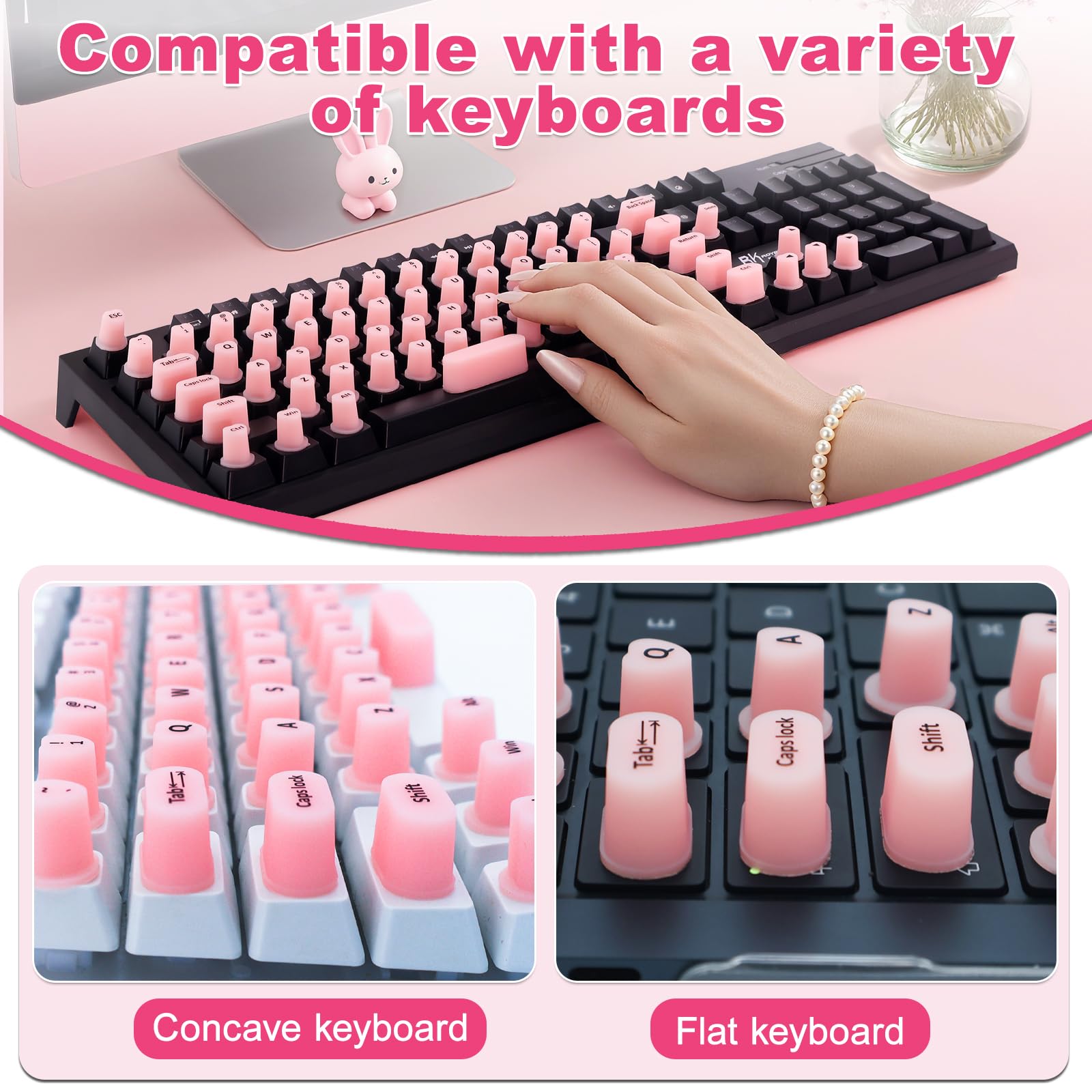 Raisetip size comparison with fingers shows raised height aiding nail clearance