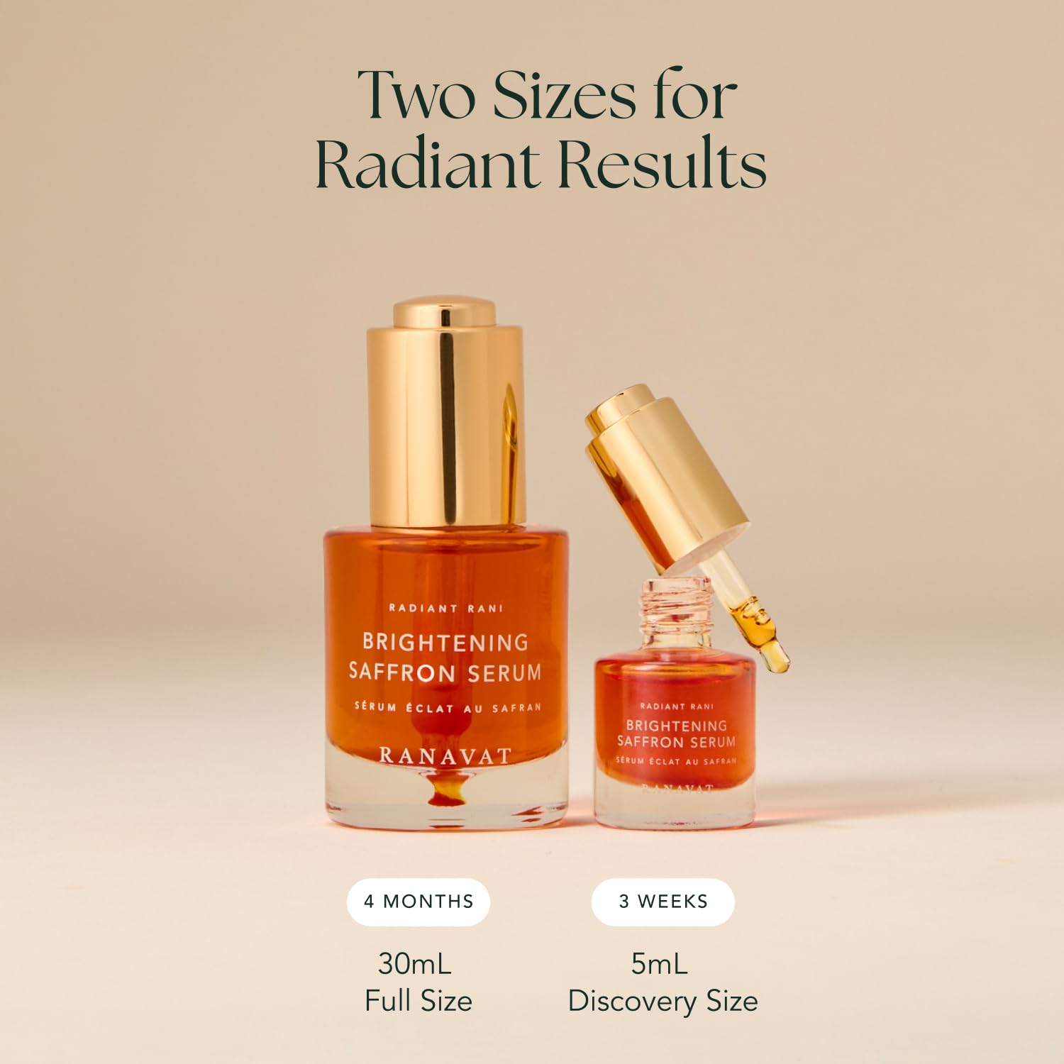 RANAVAT BOTANICS bottle beside nighttime skincare items illustrating evening routine use