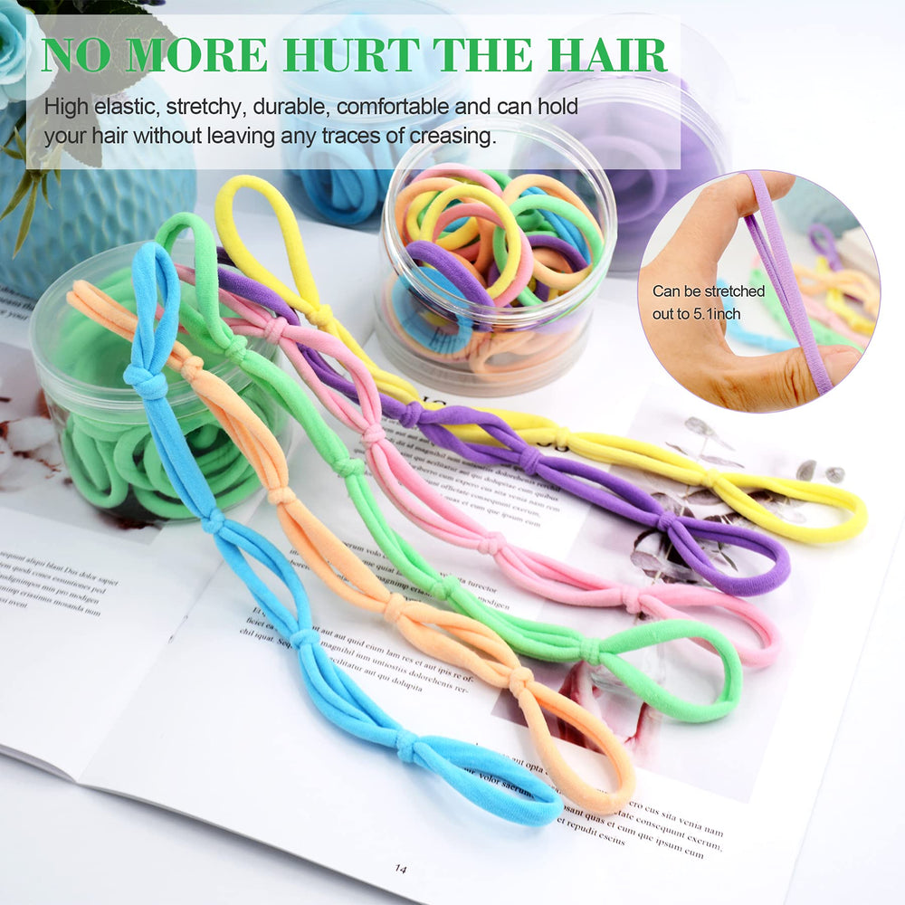 Random Mood laid out color palette of macaron-inspired hair bands