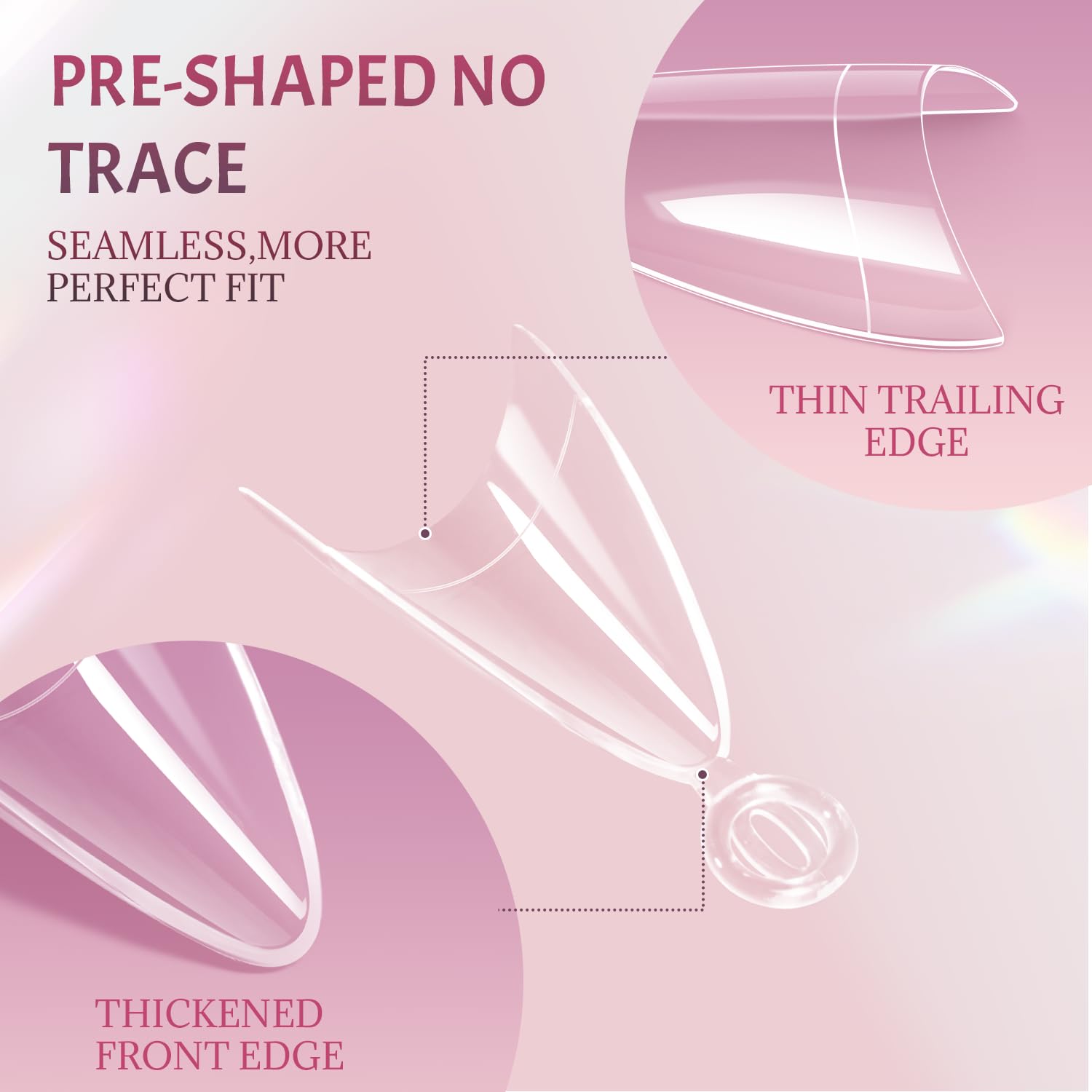 ranrose close-up of tip seam showing smooth edge for seamless blending benefit