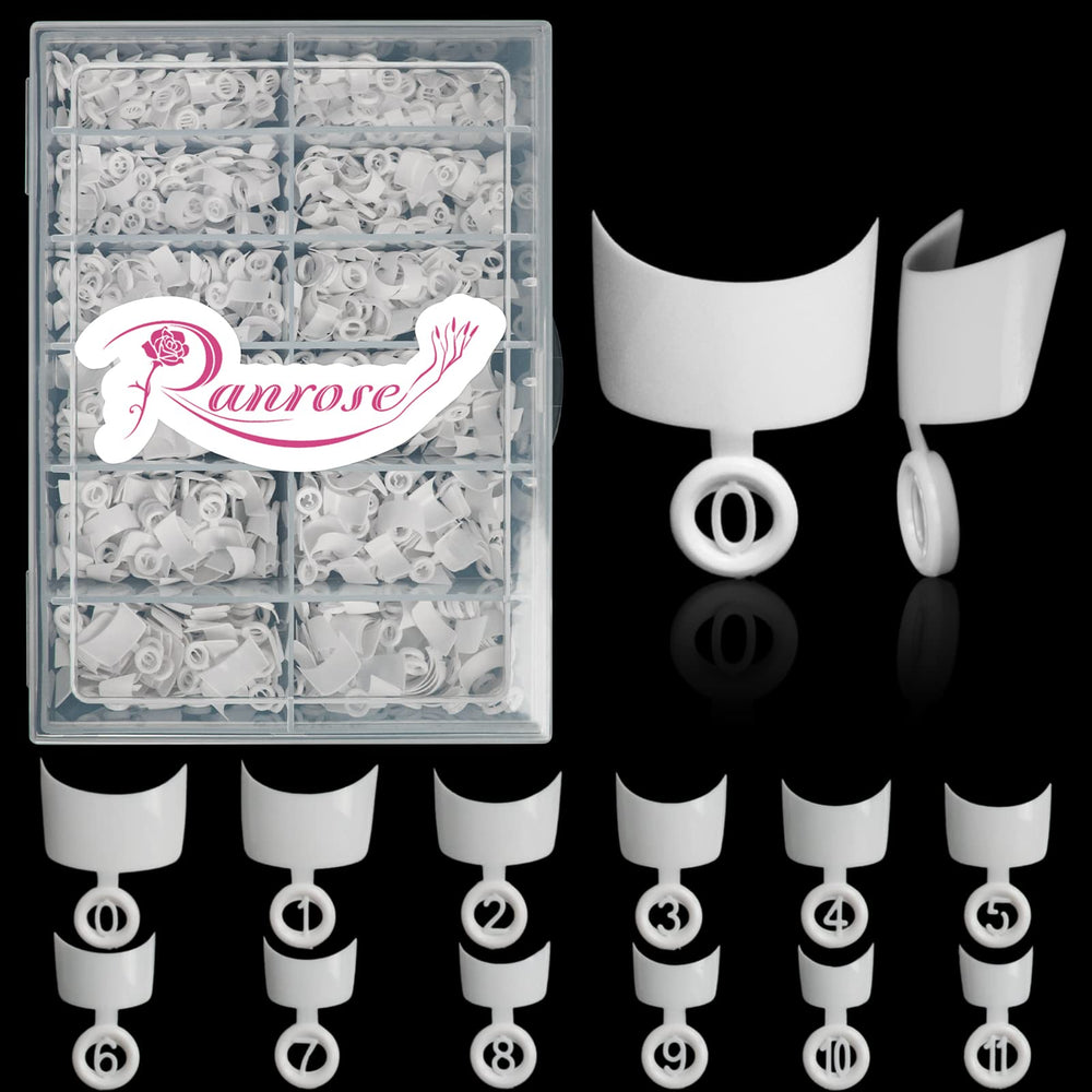 ranrose front packaging showing the full 600-piece French short nail set for easy storage