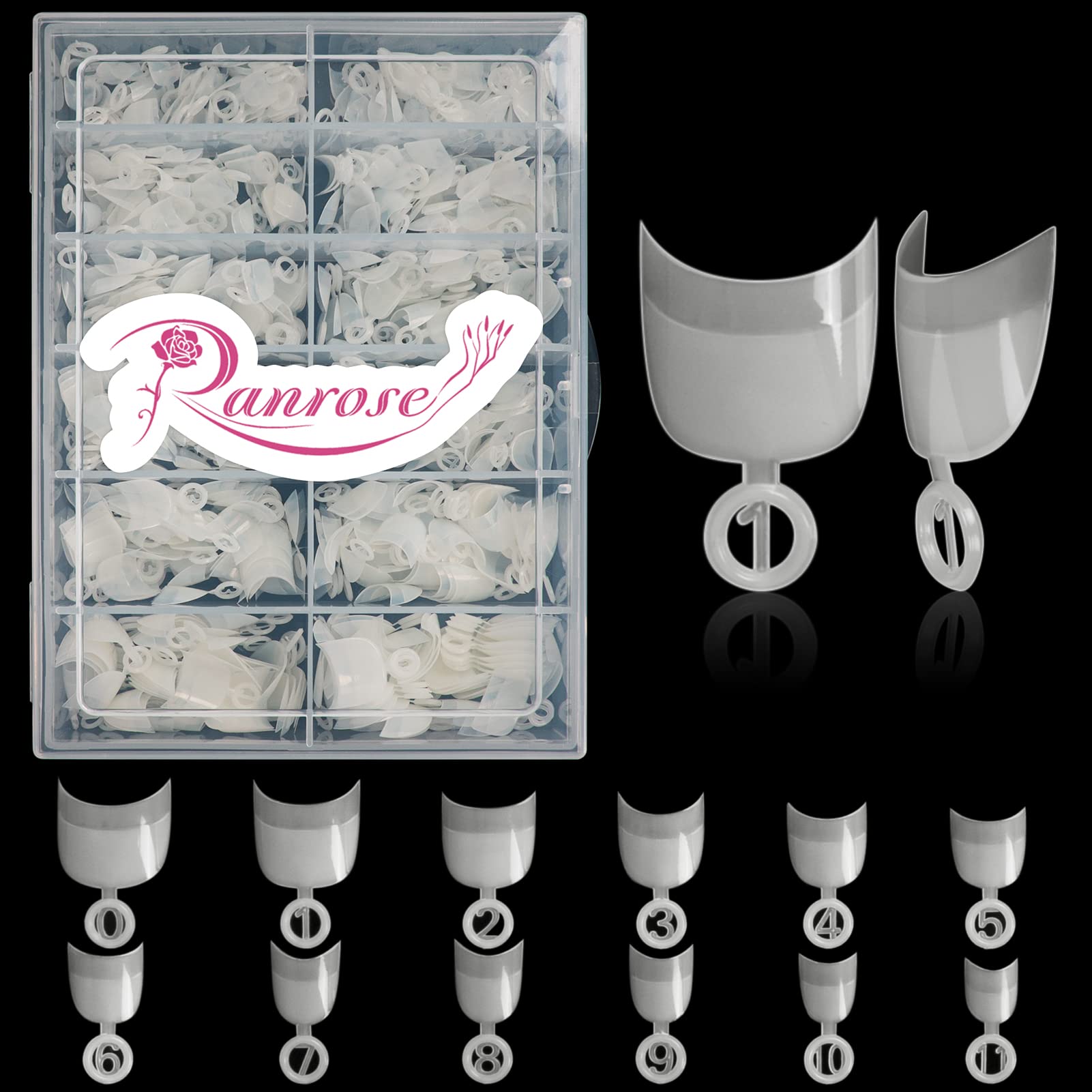 ranrose front packaging showing full 600pcs kit and clear box benefit of organized storage