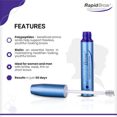 RapidBrow precise brush applicator poised for controlled eyebrow application
