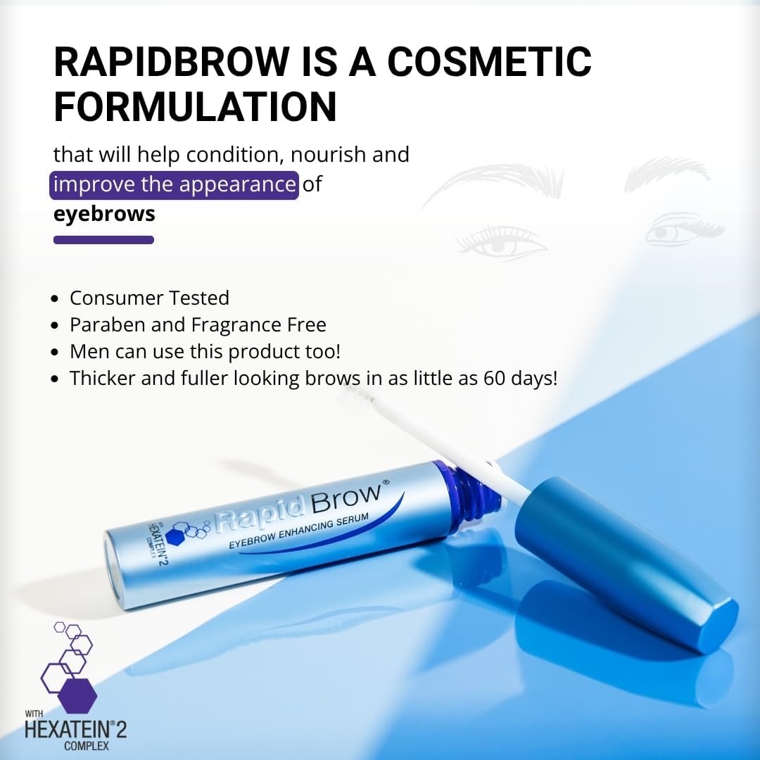 RapidBrow serum texture close-up highlighting lightweight, hydrating formula