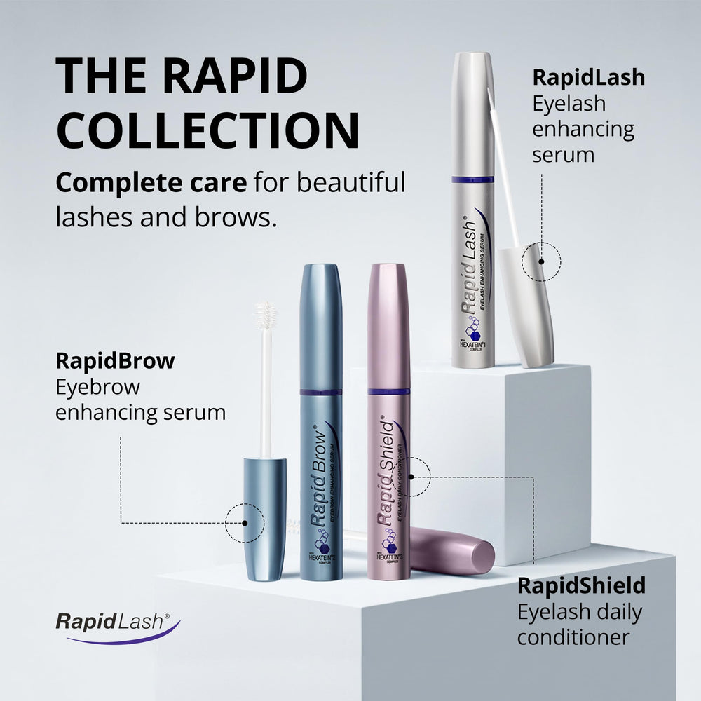 RapidLash before and after concept showing fuller-looking lashes effect