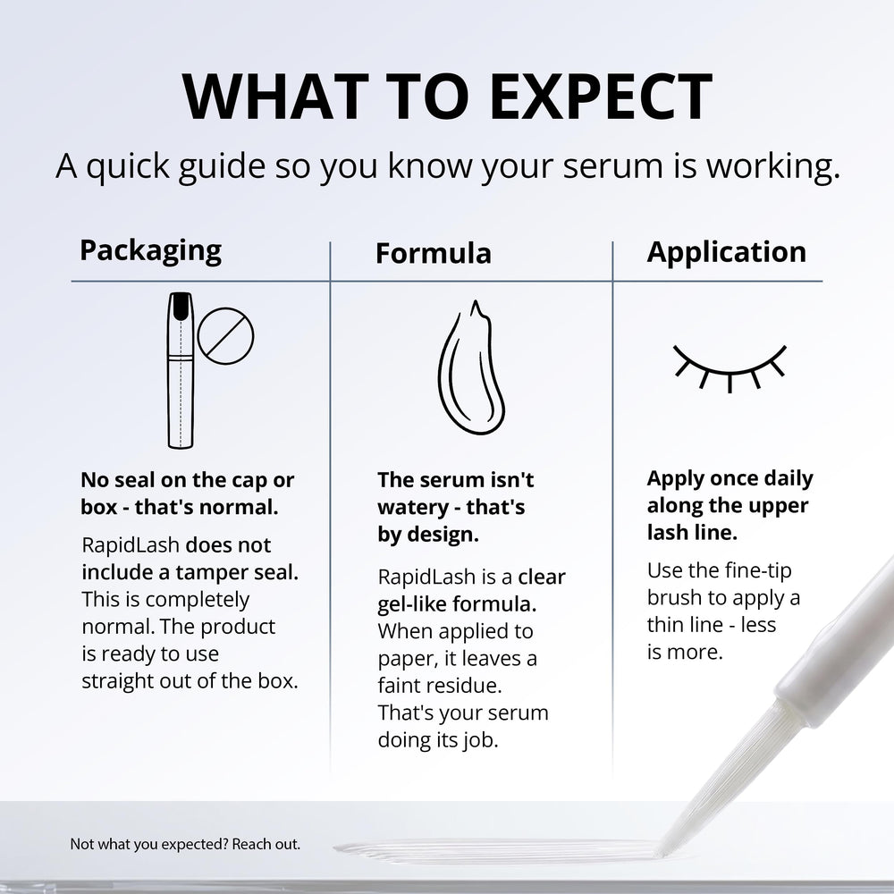 RapidLash with biotin and pumpkin seed visuals illustrating nourishing formula