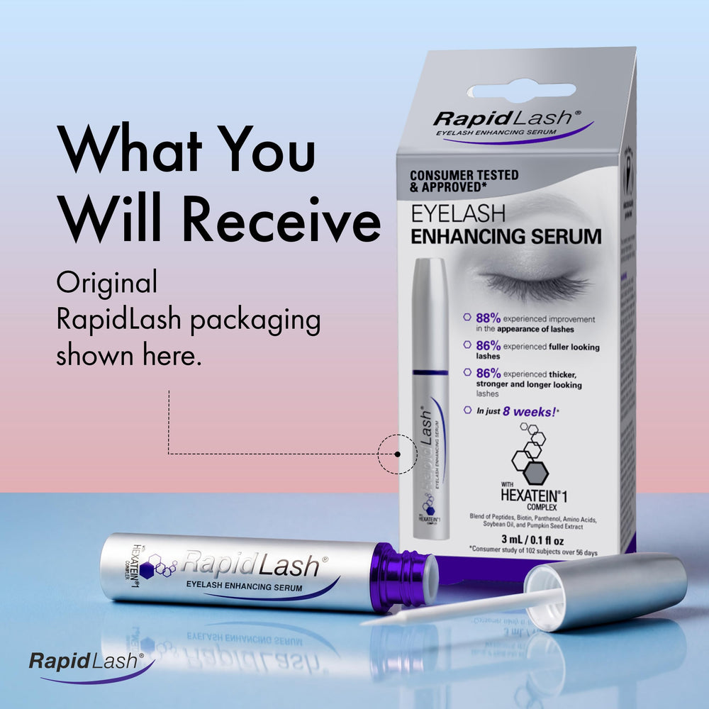 RapidLash on a bedside table showing easy nightly beauty routine