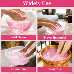 RAQEHO tablets staged in salon bathroom, signaling professional-feel nail care