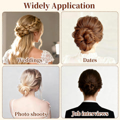 RAQEHO styled bridal updo using mesh for lifted crown and polished, long-lasting look